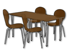 ダイニングテーブル5点セット