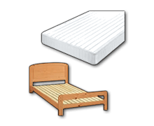 シングルベッドフレーム　スプリングマットレスセット