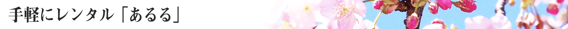 家電レンタル・家具レンタルの手軽にレンタル「あるる」
