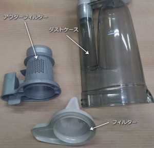 スティック掃除機のパーツ